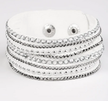 Load image into Gallery viewer, Guitars and Glitter White Wrap