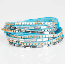 Load image into Gallery viewer, This Time with Attitude Blue Double Wrap