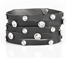 Load image into Gallery viewer, Rhinestone Reputation Black Wrap