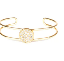 Load image into Gallery viewer, Dial Up The Dazzle Gold Cuff