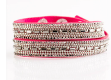 Load image into Gallery viewer, Shimmer and Sass Pink Double Wrap