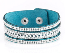Load image into Gallery viewer, Rollin In Rhinestones Blue Wrap