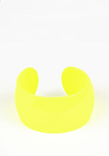 Load image into Gallery viewer, Fluent in Flamboyance Acrylic Yellow Cuff