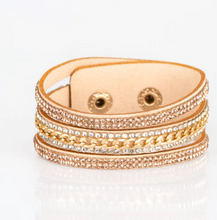 Load image into Gallery viewer, Rollin in Rhinestones Gold Wrap