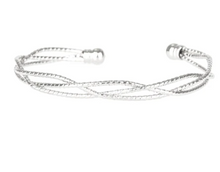 Load image into Gallery viewer, Twist of the Wrist Silver Cuff