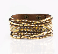 Load image into Gallery viewer, Tough Girl Glamour Brass Wrap