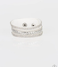 Load image into Gallery viewer, Rollin In Rhinestones White Wrap