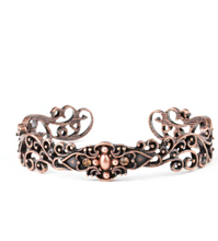 Load image into Gallery viewer, Victorian Vines Copper Cuff