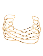 Load image into Gallery viewer, Strike Out Shimmer Gold Cuff