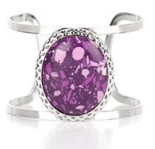 Load image into Gallery viewer, Tantalizingly Terrazzo Purple Cuff