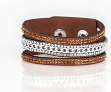 Load image into Gallery viewer, Rollin In Rhinestones Brown Wrap