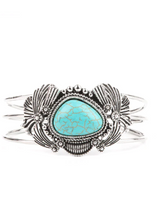 Load image into Gallery viewer, Western Wonderland Blue Cuff