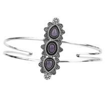Load image into Gallery viewer, Fairytale Flowerbeds Purple Cuff