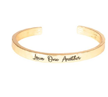 Load image into Gallery viewer, Love One Another Gold Cuff