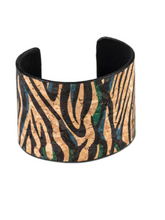 Load image into Gallery viewer, Show Your Stripes Blue Cork Cuff