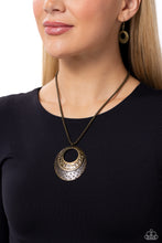 Load image into Gallery viewer, Texture Trio Brass Necklace