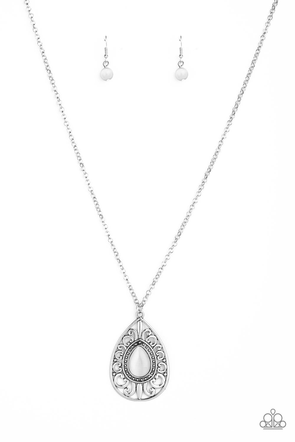 Modern Majesty White Necklace