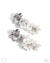 Load image into Gallery viewer, Bouquet Bling White Clip On Earrings