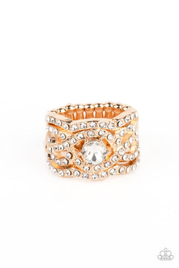 Doting on Dazzle Gold Ring