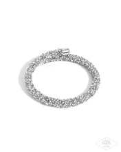 Load image into Gallery viewer, Roll Out The Glitz Silver Coil Bracelet