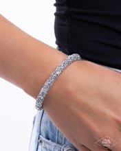 Load image into Gallery viewer, Roll Out The Glitz Silver Coil Bracelet