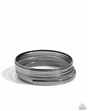 Load image into Gallery viewer, Gliding Gleam Black Bangles