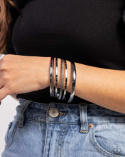 Load image into Gallery viewer, Gliding Gleam Black Bangles