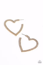 Load image into Gallery viewer, Sweetheart Sequence Gold Hoop Earrings