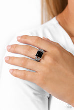 Load image into Gallery viewer, Deluxe Drama Black Skinny Band Ring