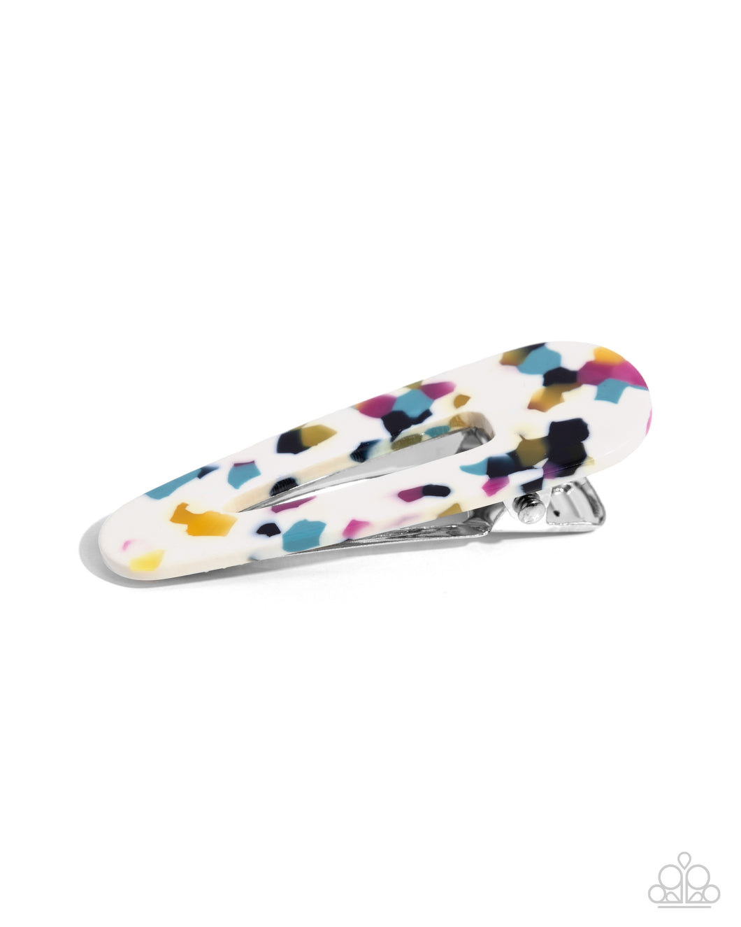 Teasingly Terrazzo White Hair Clip