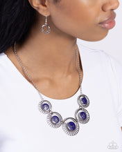 Load image into Gallery viewer, Elliptical Effervescence Purple Necklace