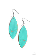 Load image into Gallery viewer, Leather Lounge Blue Leather Earrings