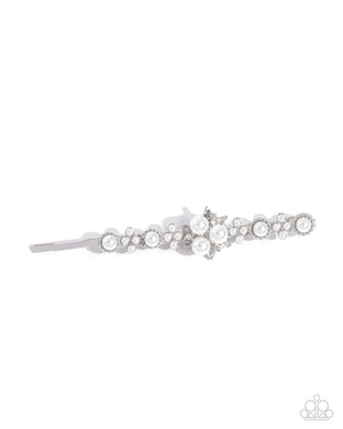Polished Opulence White Hair Clip