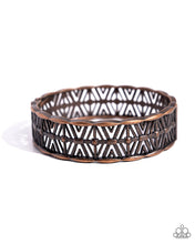 Load image into Gallery viewer, ESCAPADE Artist Copper Hinged Bangle