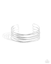 Load image into Gallery viewer, Monochromatic Crossover Silver Cuff