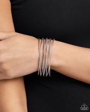 Load image into Gallery viewer, Monochromatic Crossover Silver Cuff