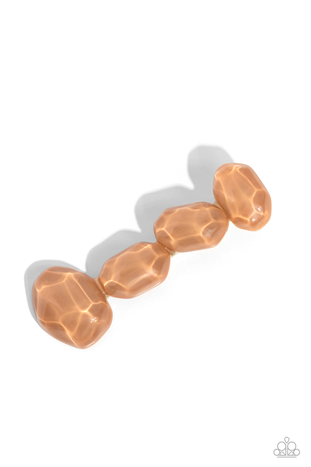 Heart of GEMSTONE Orange Hair Clip