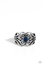 Load image into Gallery viewer, Beautifully BEAD-azzled Blue Skinny Band Ring