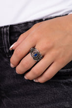 Load image into Gallery viewer, Beautifully BEAD-azzled Blue Skinny Band Ring