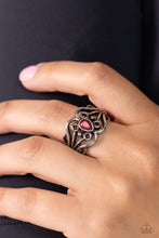 Load image into Gallery viewer, Beautifully BEAD-azzled Red Skinny Band Ring