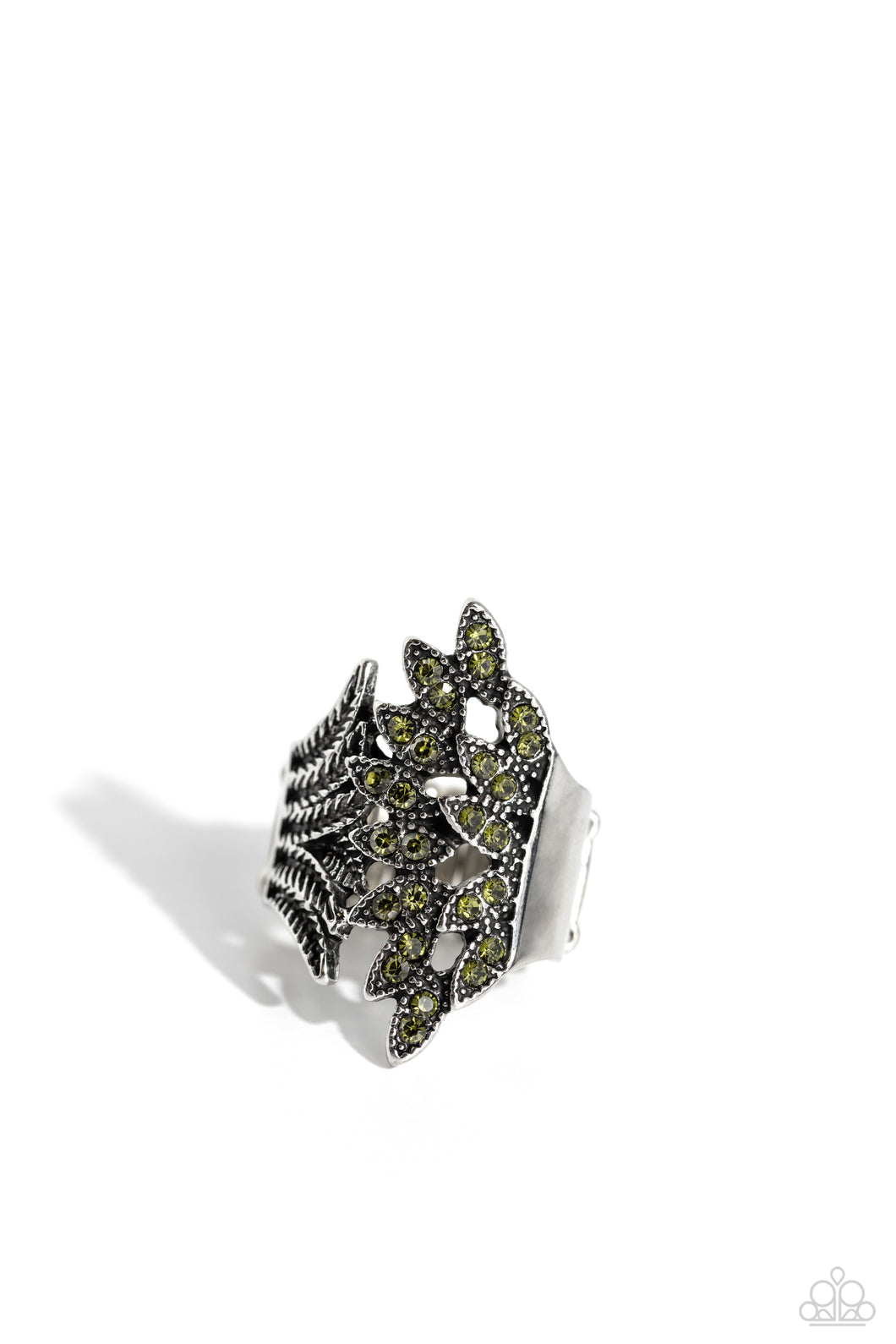 Fearlessly Feathered Green Ring