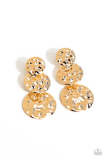 Load image into Gallery viewer, Triple Threat Texture Gold Earrings