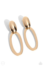 Load image into Gallery viewer, Pull OVAL! Gold Clip On Earrings