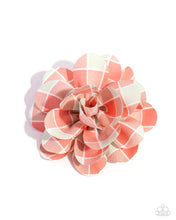 Load image into Gallery viewer, Gingham Garden Orange Hair Clip
