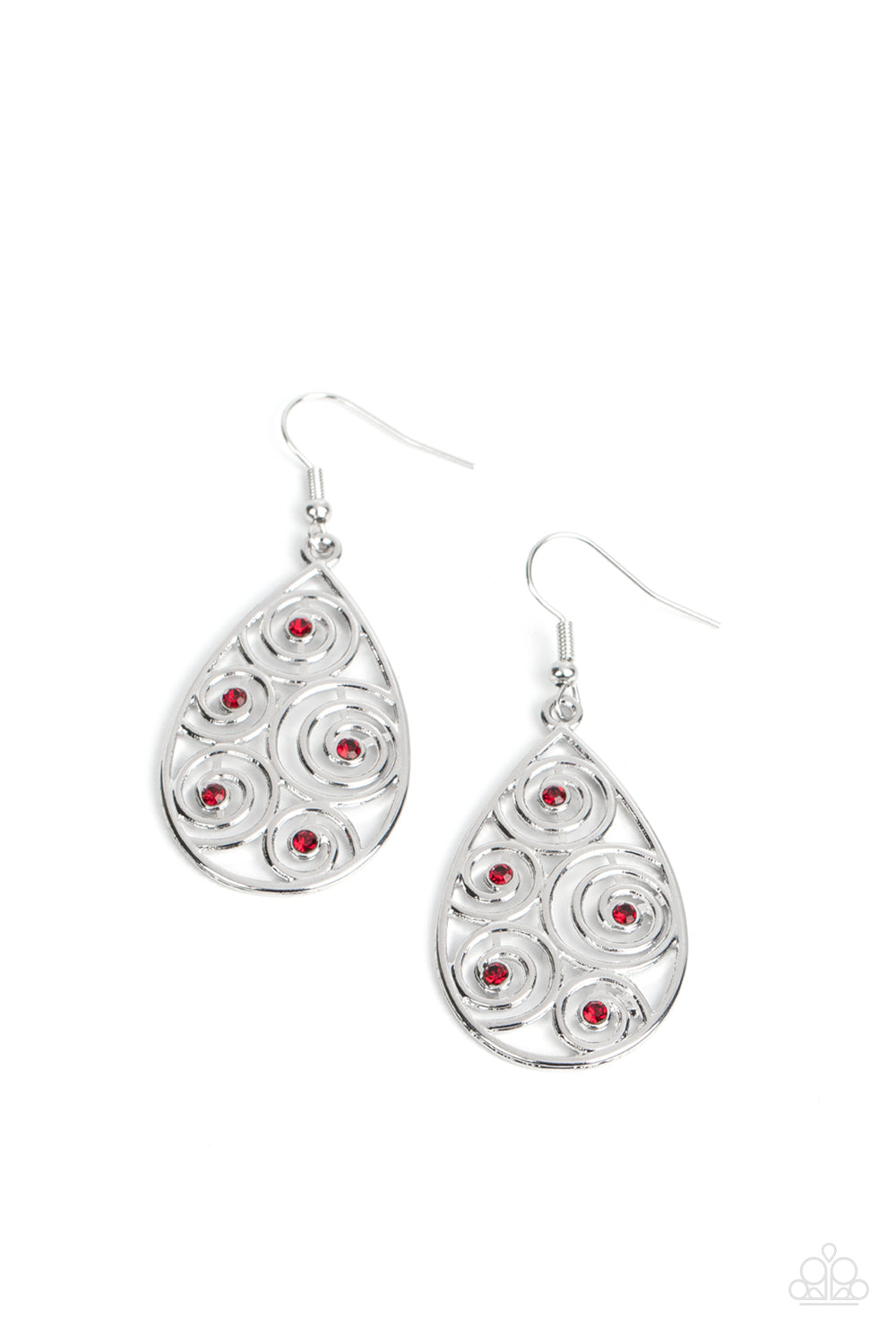 Billowy Bliss Red Earrings