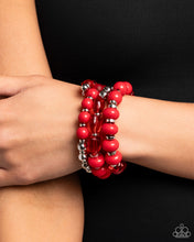 Load image into Gallery viewer, Colorful Charade Red Coil Bracelet