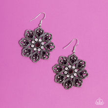 Load image into Gallery viewer, Garden of Love Purple Earrings