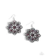 Load image into Gallery viewer, Garden of Love Purple Earrings