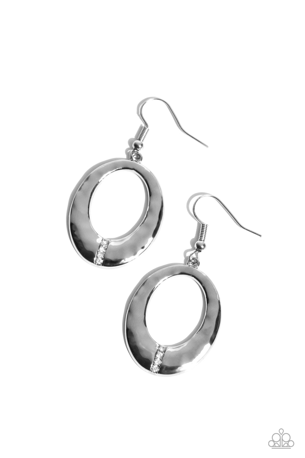 Center Stage Classic White Earrings