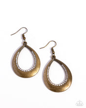 Load image into Gallery viewer, Inner Iridescence Brass Earrings